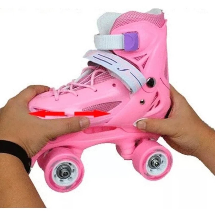 Роликовые коньки раздвижные двухрядовые квады "line Skate" размер 28-33