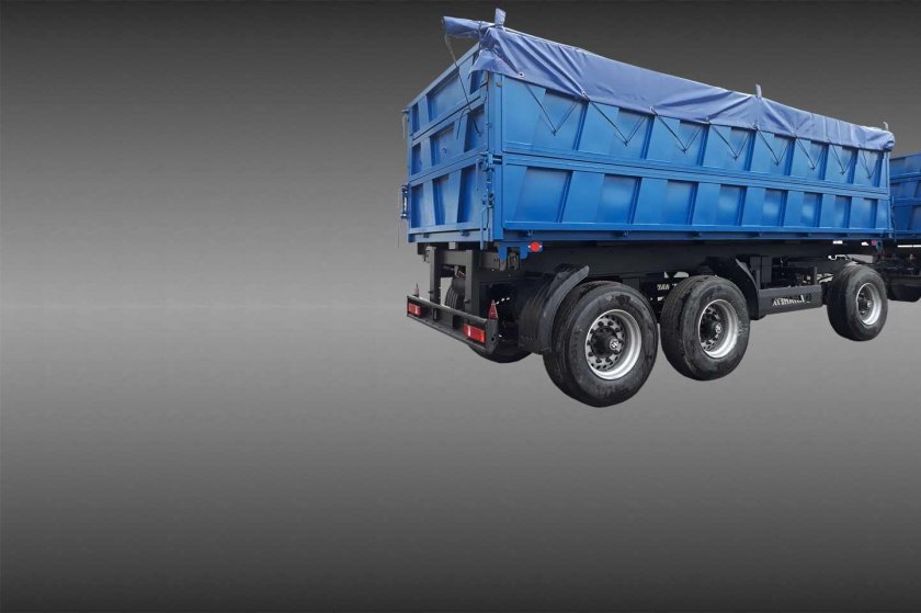 Трехосный самосвальный прицеп СЗАП