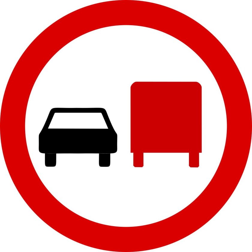 Дорожный знак обгон разрешен