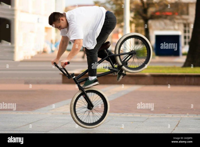BMX трюки на переднем колесе