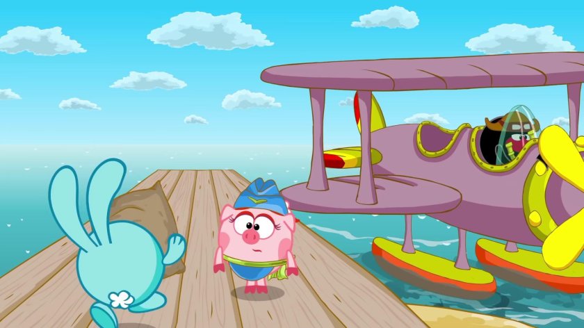 Смешарики самолет пина