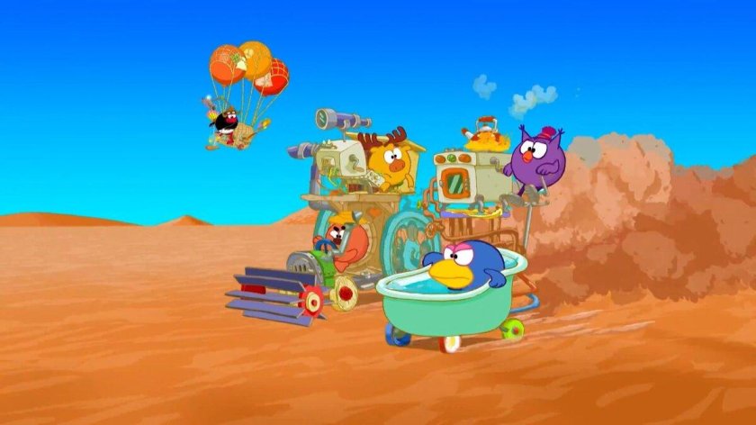 Смешарики гонка в пустыне
