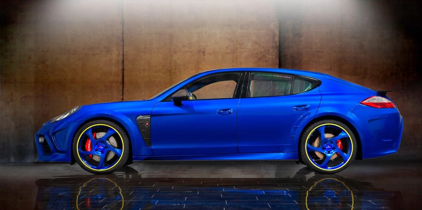 Машины Порше Панамера синий