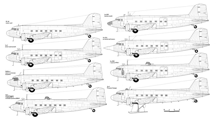 Самолет ли-2 чертежи
