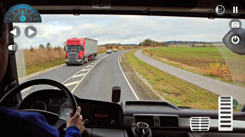 Вид из кабины грузовика