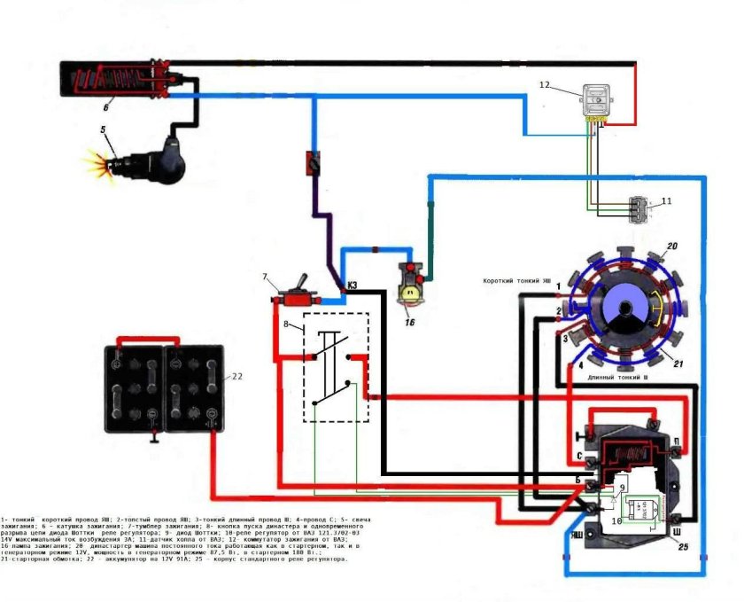 Схема генератора мотороллера муравей