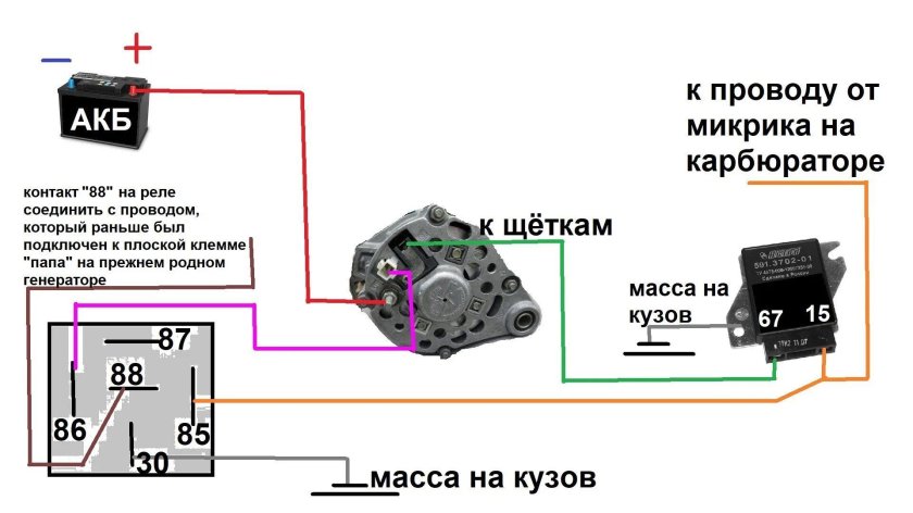 Реле зарядки генератора ВАЗ 2105