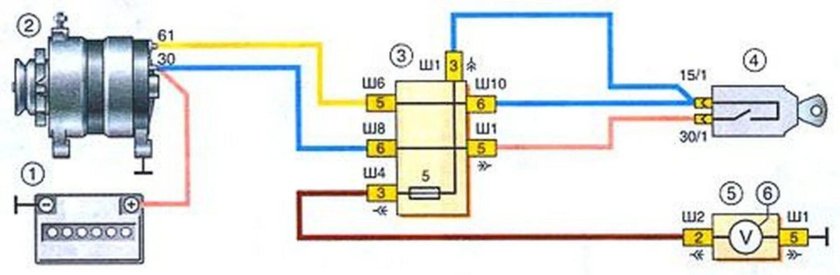 Схема подключения генератора Газель 402 мотор