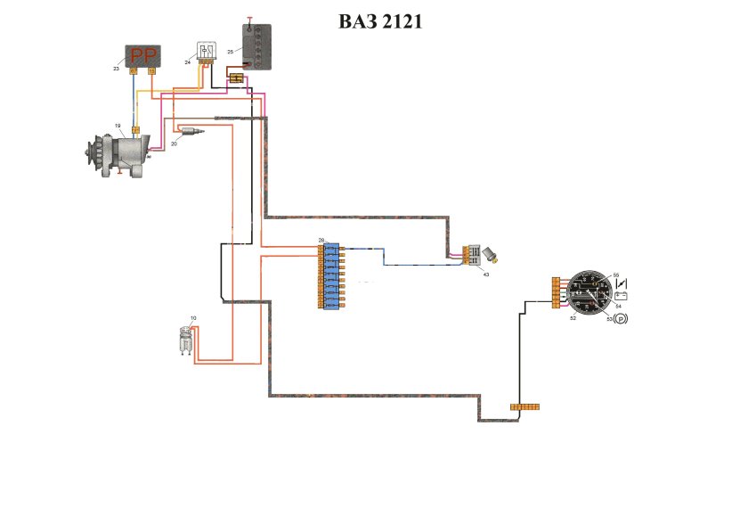 Схема заряда аккумулятора ВАЗ 2121