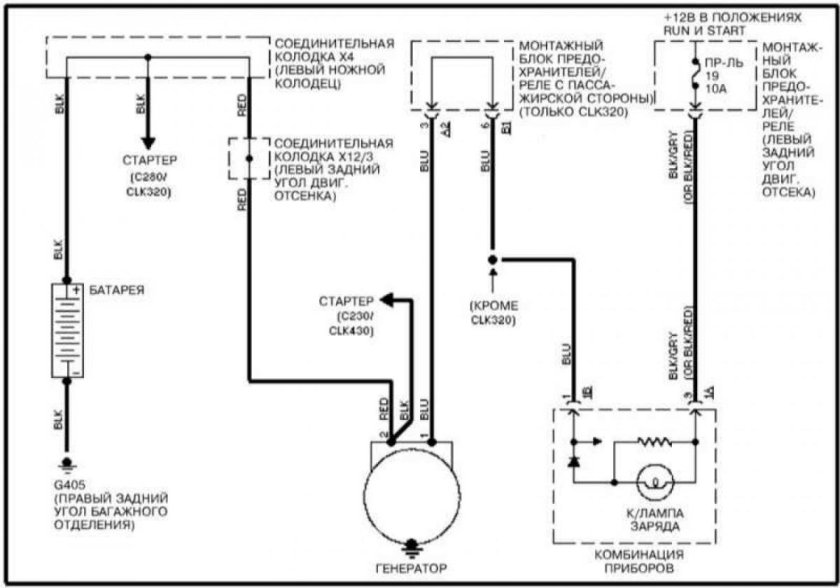 Схема электрооборудования w203