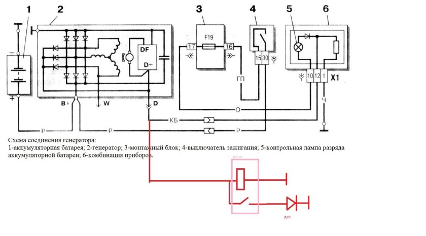 Схема генератора на ВАЗ 2110 Генератор