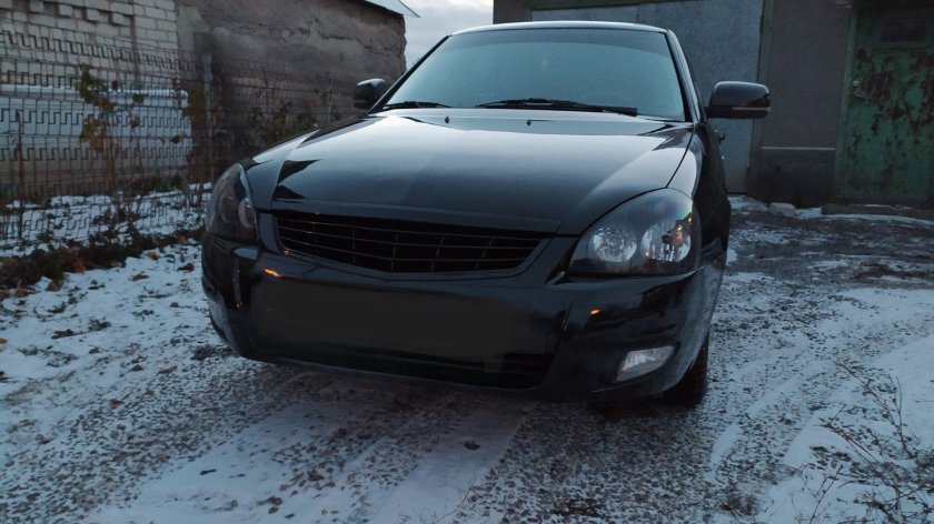 Черные фары Приора 2