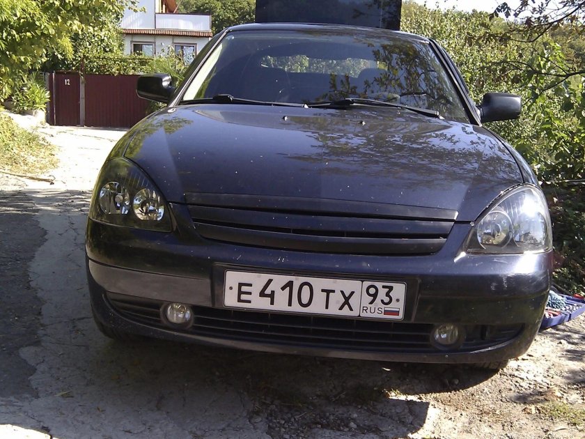 Черные фары Приора