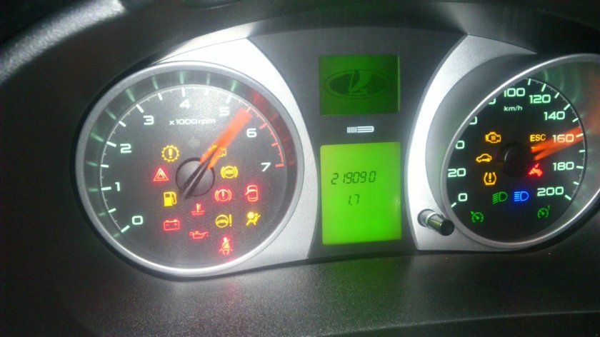 Панель приборов Гранта Люкс 2014