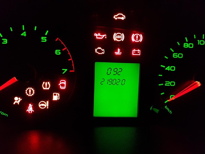 Индикаторы на приборной панели Гранта