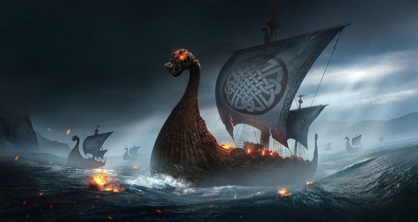 Викинги сражение дракар