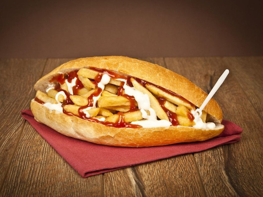 Сэндвич с картошкой фри