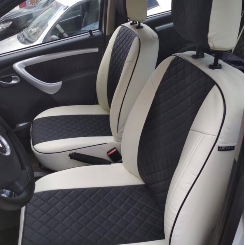 Чехлы на Рено Логан 2 из экокожи