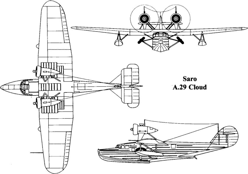 Чертеж гидросамолётов