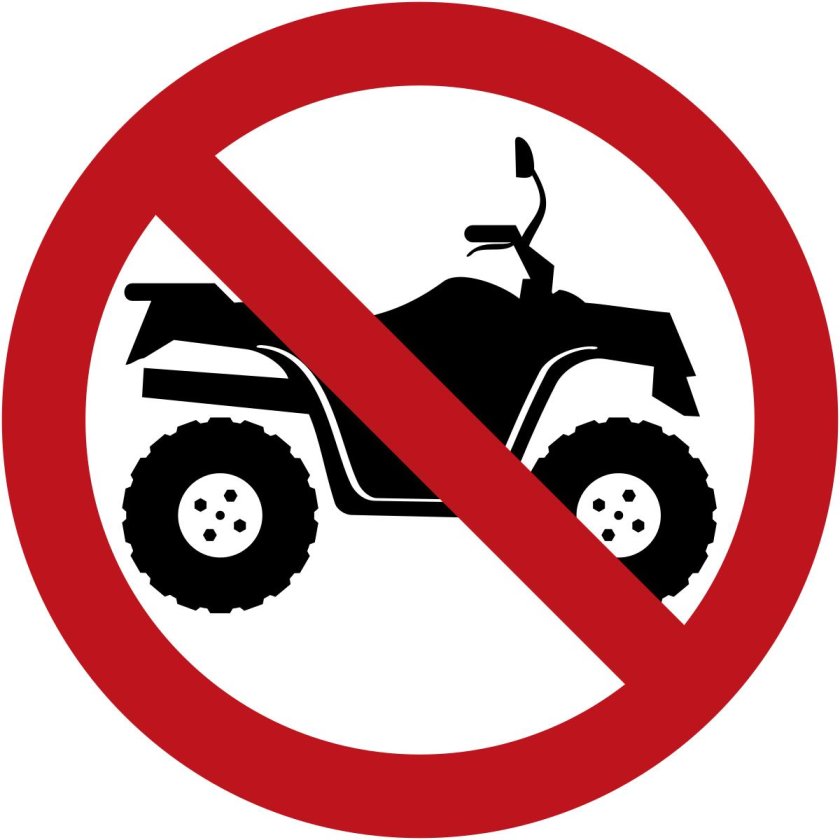 Запрещающий знак мототехники