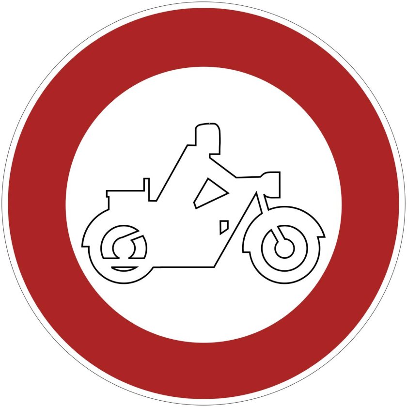 Движение мотоциклов знак