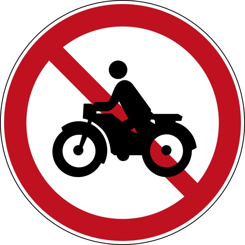 Знаки запрещающие движение мопедов