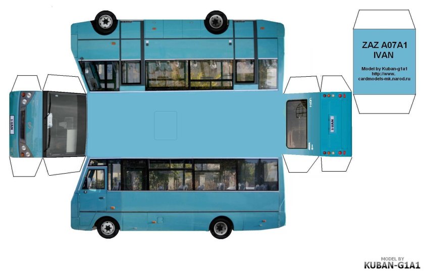 Развёртка автобуса ПАЗ 3205