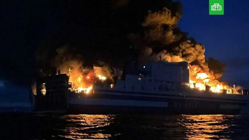 18.02.2022 Пожар на судне EUROFERRY Olympia