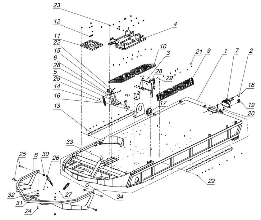 Рама снегохода стелс Капитан