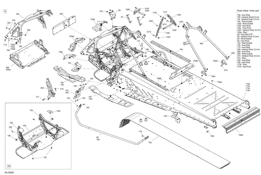 Рама снегохода БРП