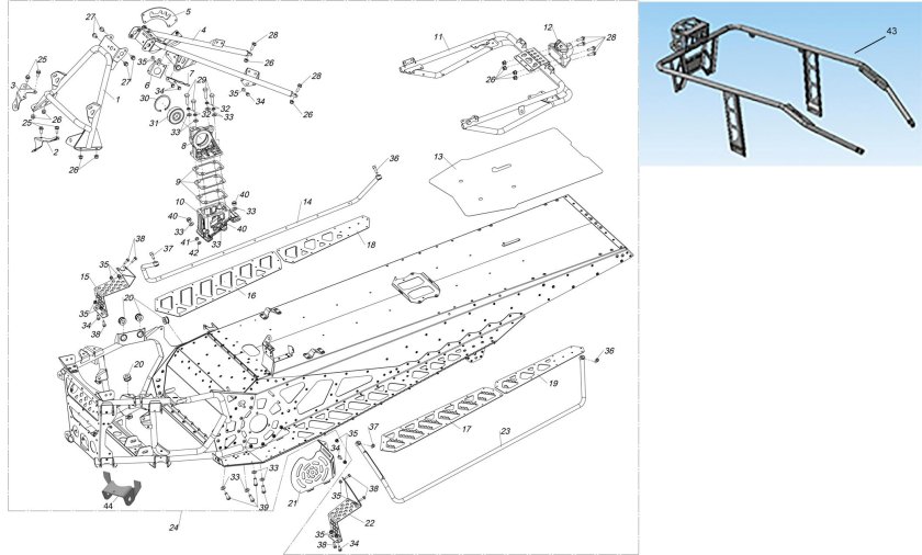 Ходовая снегохода стелс 800