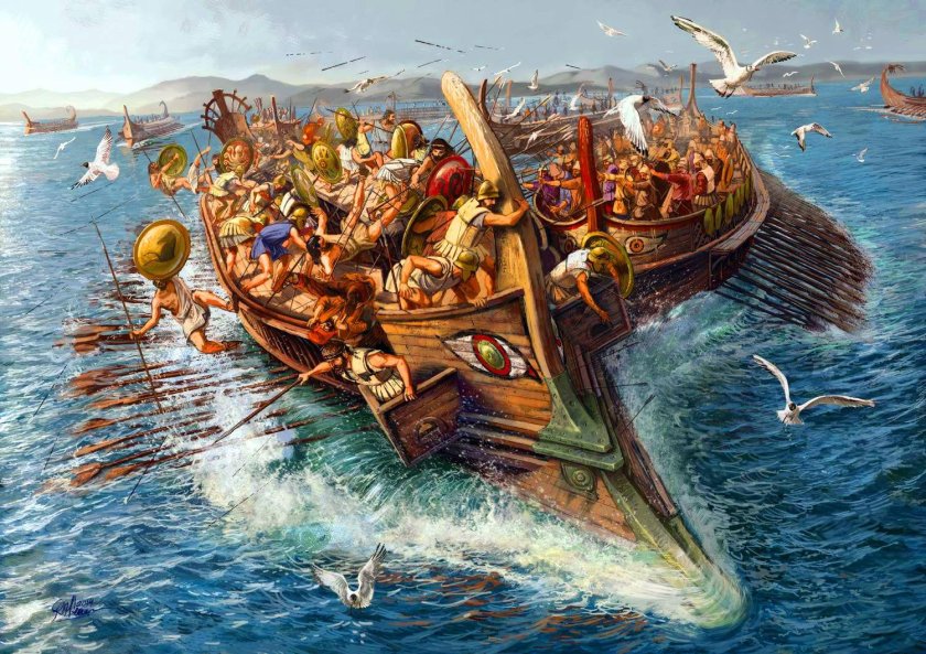 Саламинское сражение в древней Греции