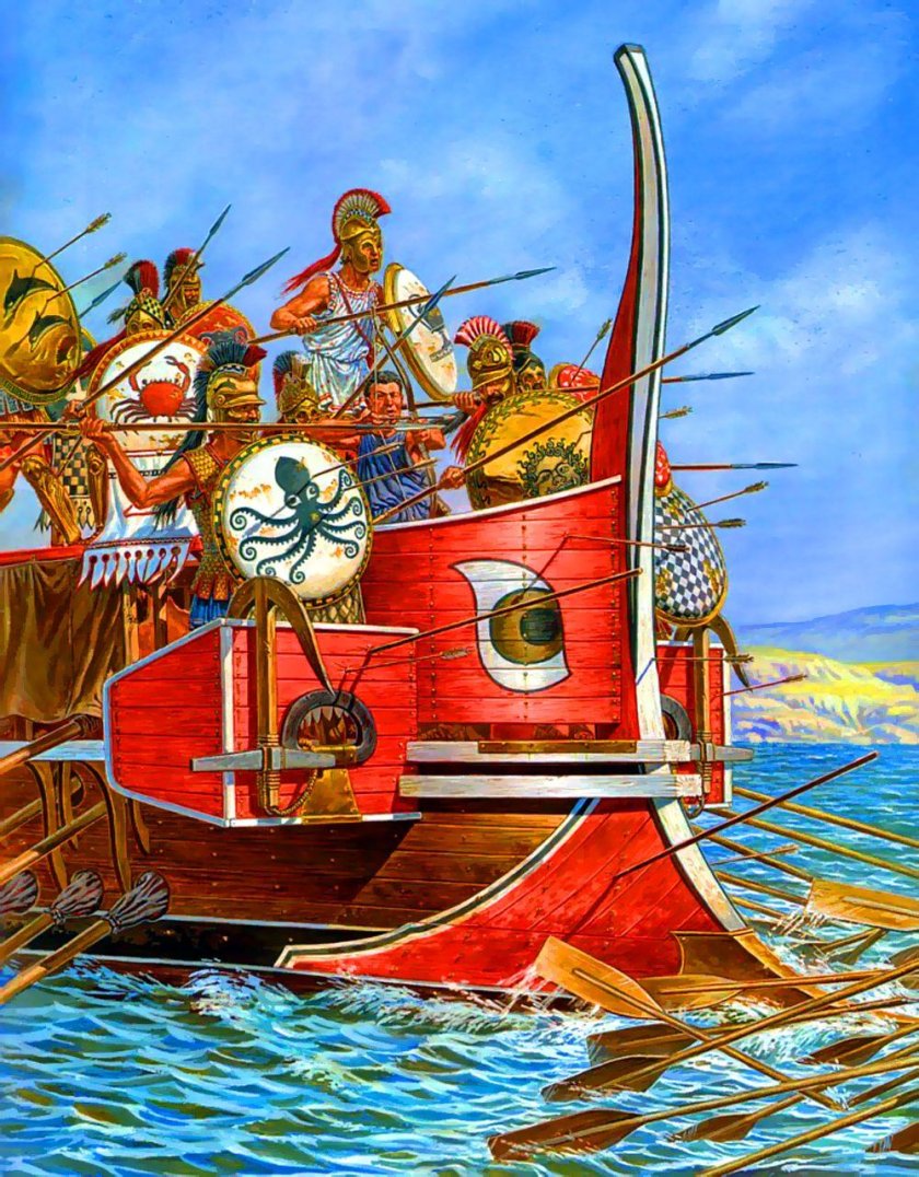 Саламинское сражение в древней Греции