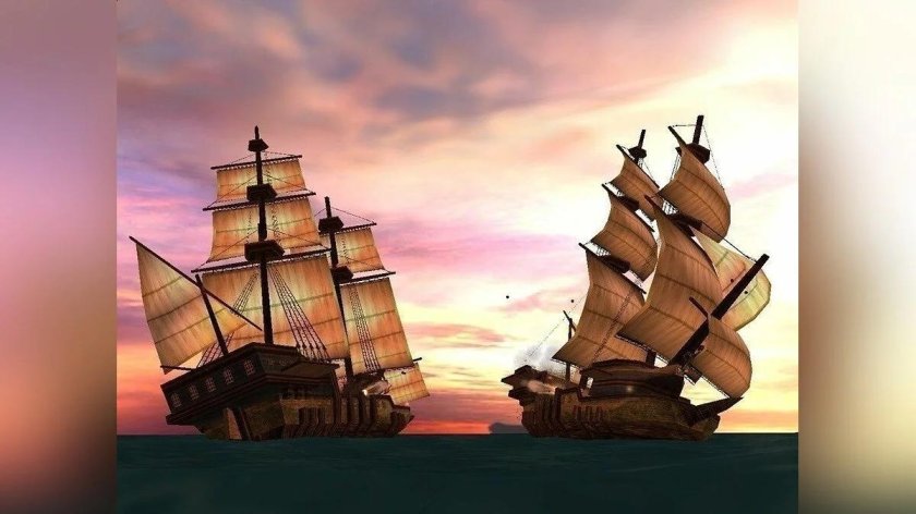 Корабль в море