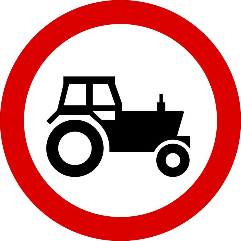 Знак трактор