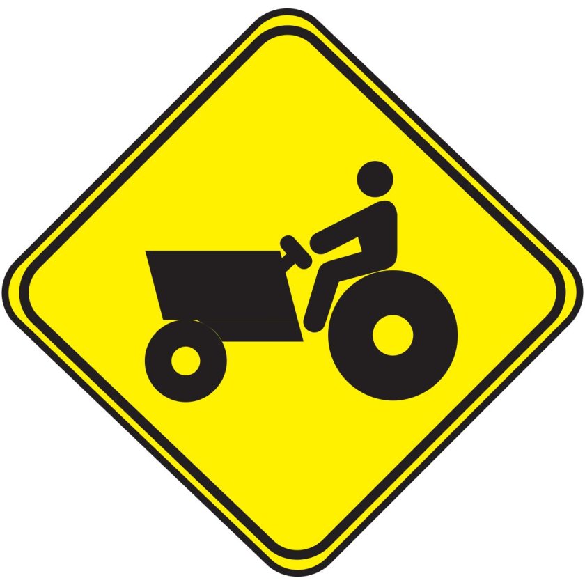 Дорожные знаки трактор