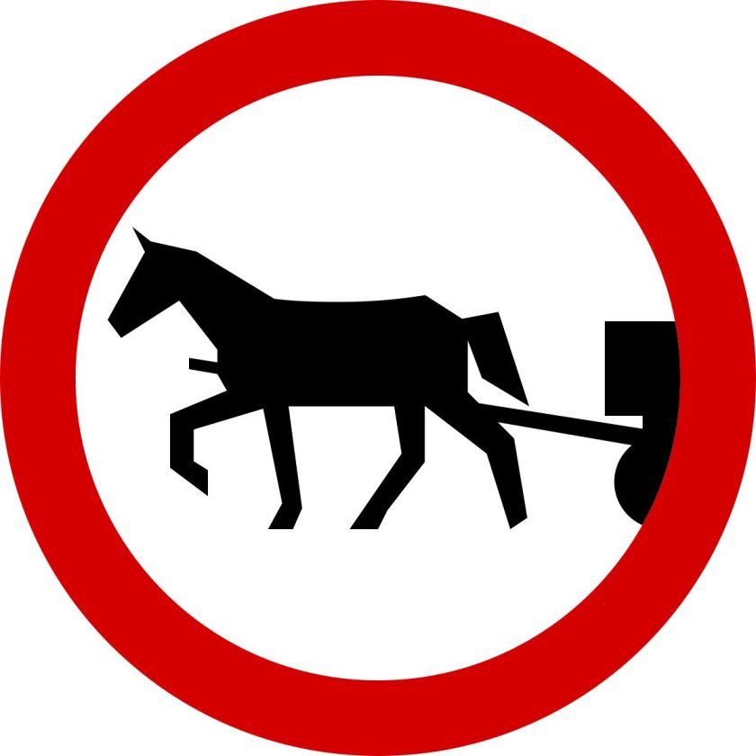 Движение гужевых повозок запрещено дорожный знак