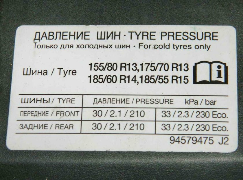 Размер колес Авео т250