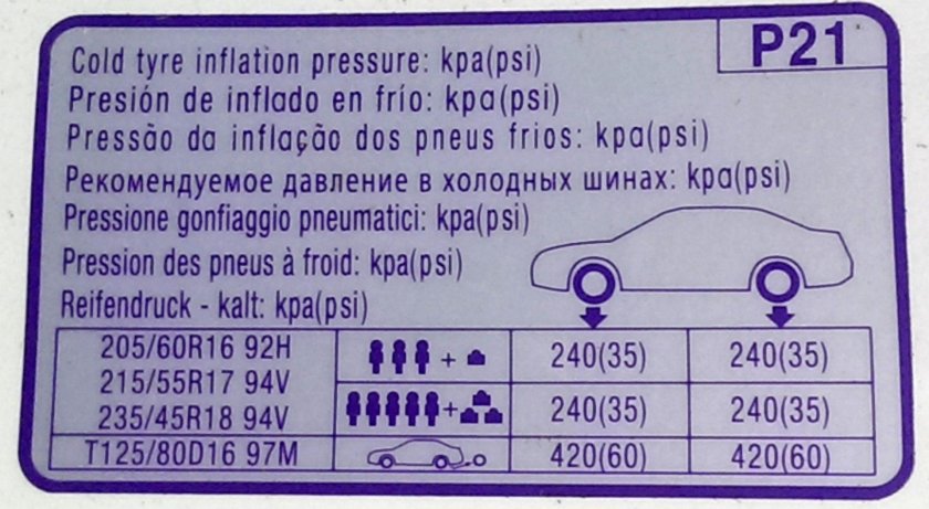 Киа соул давление в шинах 16