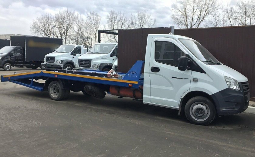 Эвакуатор Газель Некст ломаная платформа