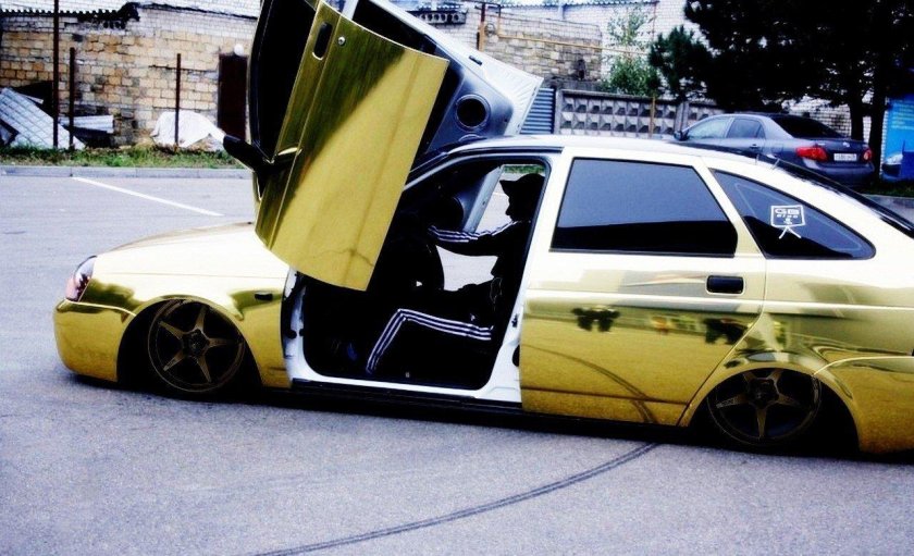 Лада Приора заниженная тюнинговая