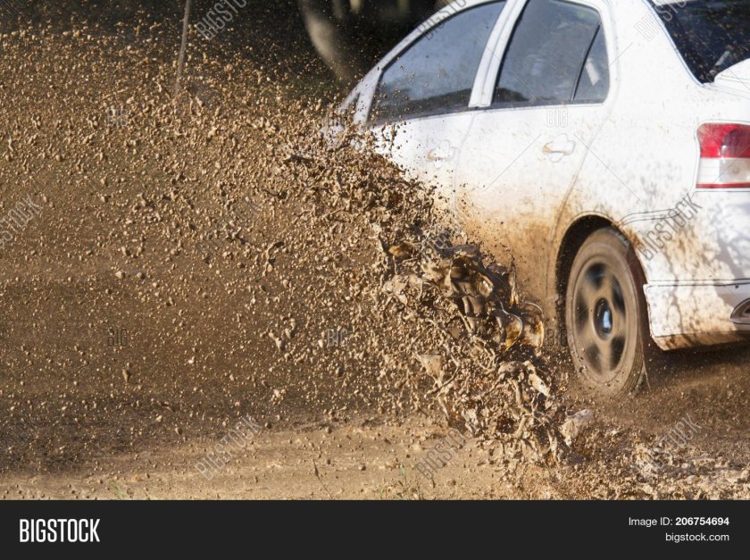 Брызги грязи на авто