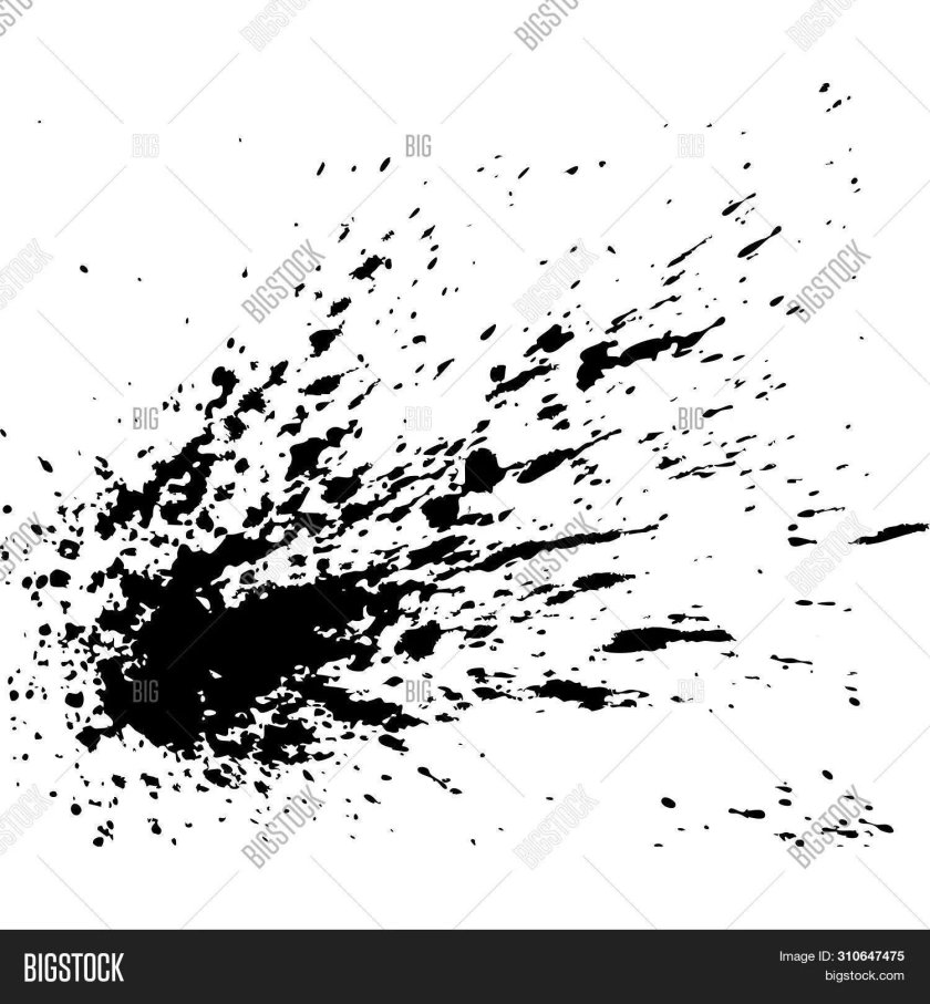 Брызги черной краски