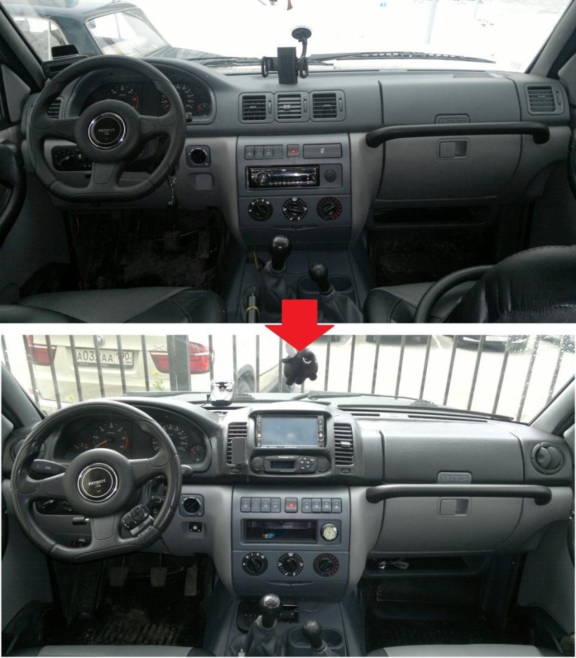 Центральная панель УАЗ Патриот 2007