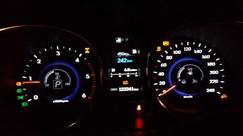 Hyundai Santa Fe панель приборов