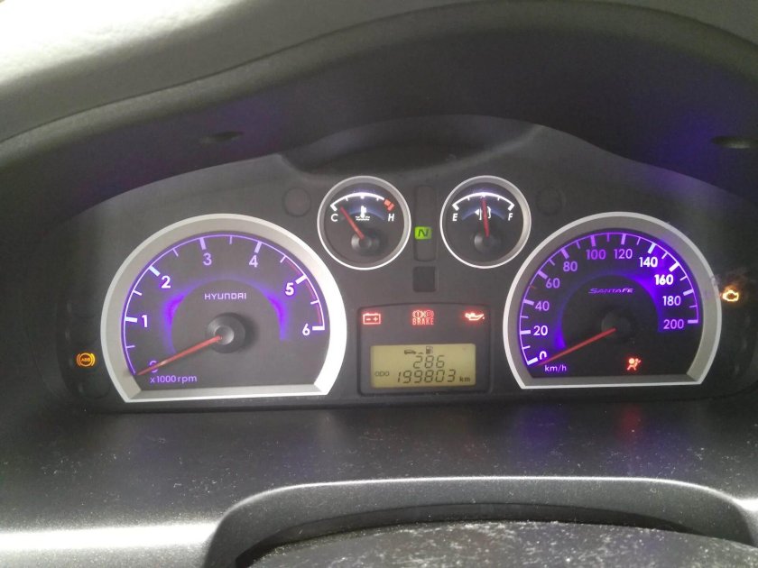 Приборная панель Санта Фе 2