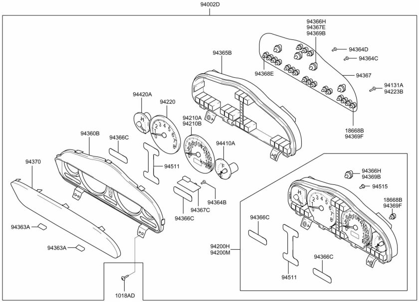 Лампы приборной панели Санта Фе Классик