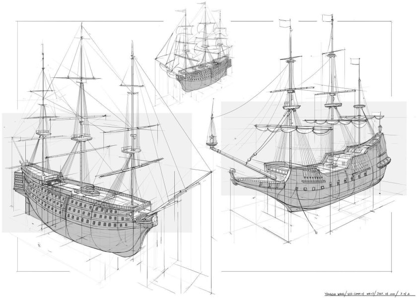Галеон Сан Джованни Батиста чертежи