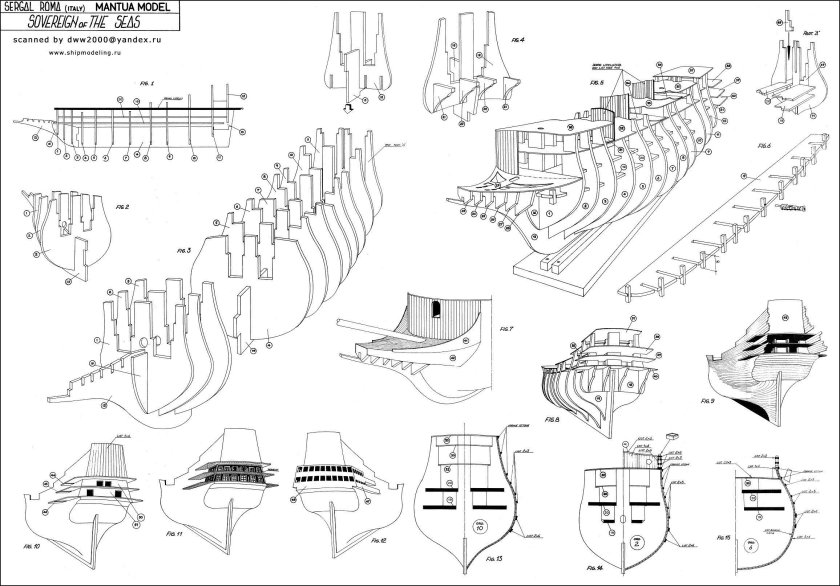 Парусник черная Жемчужина чертежи