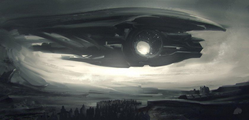 Инопланетный корабль Sci-Fi арт